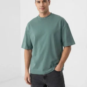 تی‌شرت بیسیک Oversize رنگ سبز دودی