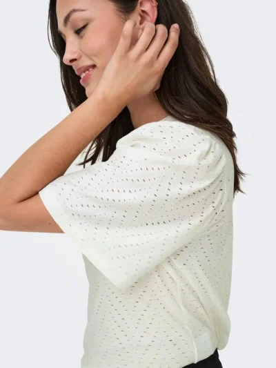 تیشرت خامه دوزی کرم جی دی وای - Image 3