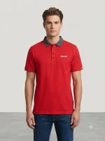 پلوشرت قرمز یقه طوسیhilti