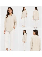 شومیز کرم شیشه ای زارا - Image 3