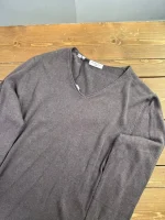 بافت V-Neck قهوه‌ای سلکتد - Image 2