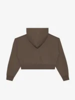 سویشرت کراپ زنانه قهوه ای L/7 - Image 5