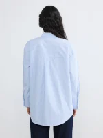 شومیز زنانه  کلاسیک راه  راه پاپیونی - تصویر 2