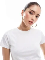 تیشرت سفید مینیمال کاتن آن - Image 3