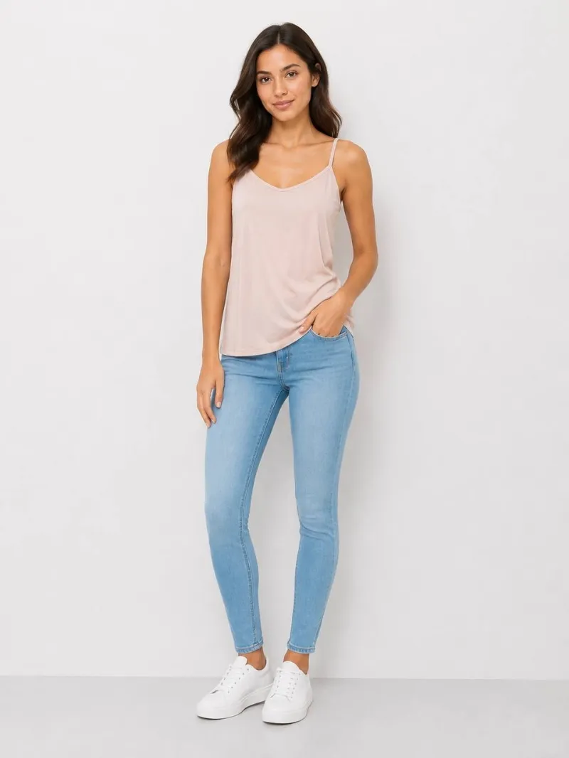 Pretty Little Basic Bandana Powder Pink Women's Top تاپ زنانه صورتی پودری بندی بیسیک پرتی لیتل - تصویر 1