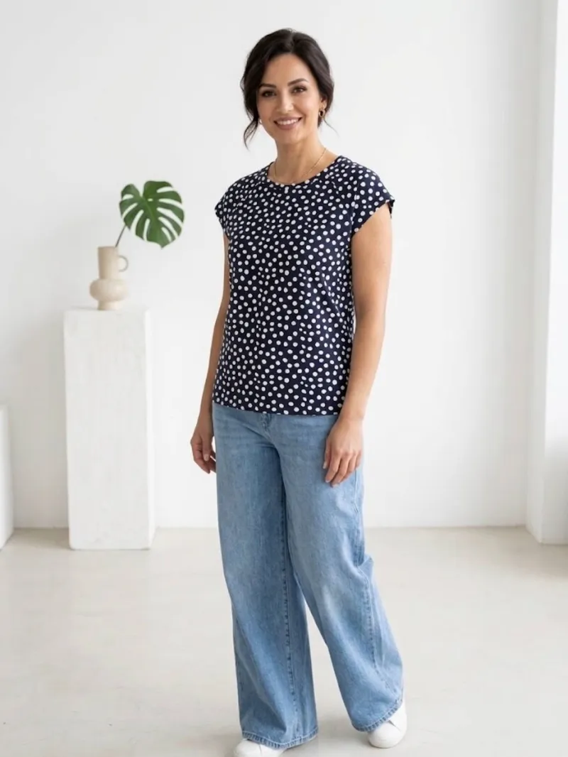 Women's polka dot T-shir تیشرت زنانه طرح خالخالی (پولکا دات) - تصویر 1