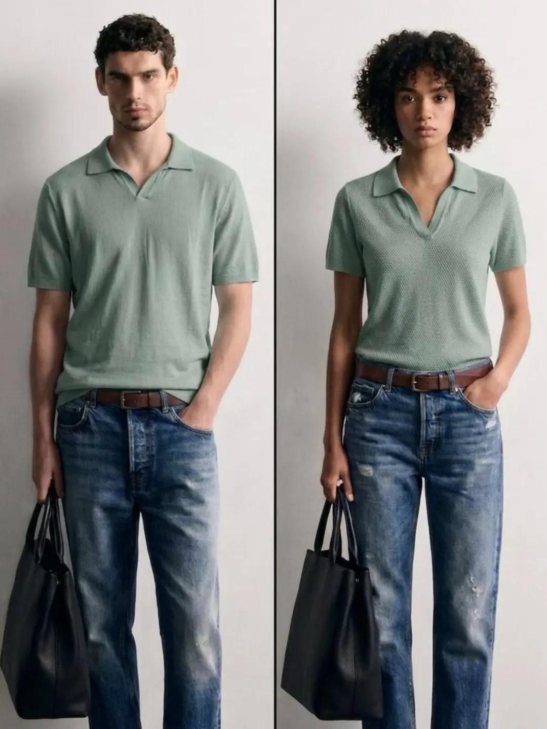 Zara unisex pasta green sweatshirt پلوشرت سبز پاستا یونیسکس زارا - Image 1