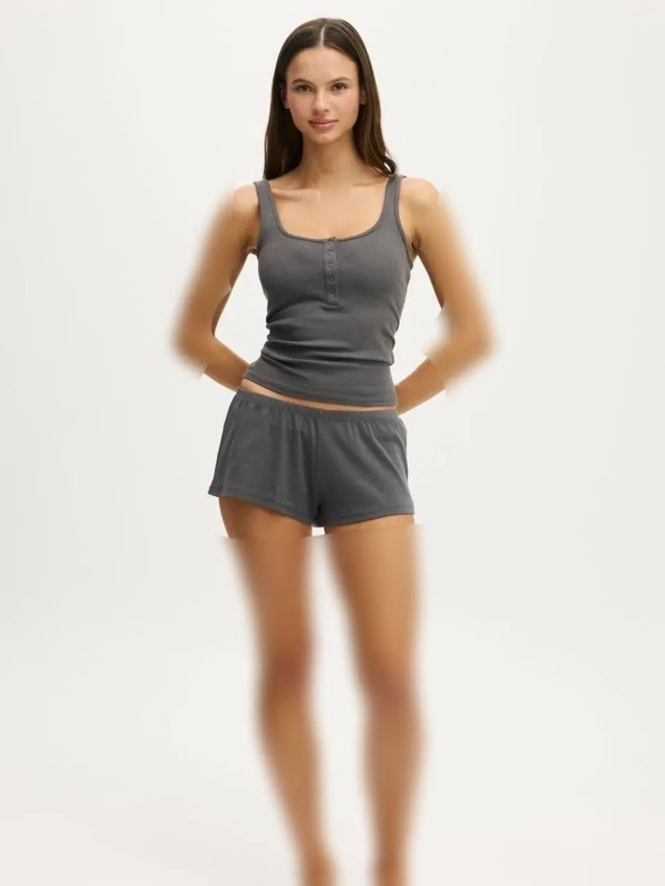 image_09C32C03-41B5-4541-9FC5-1EA8B8D5C1CC_1786901740 تاپ زنانه مشکی کبریتی یقه هنلی Cotton on - Image 1