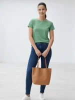 تیشرت مینیمال سبز کاتن آن - تصویر 3