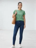 تیشرت مینیمال سبز کاتن آن - تصویر 2
