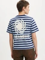 تیشرت زنانه راه راه کراپ فیت کاتن آن - Image 3