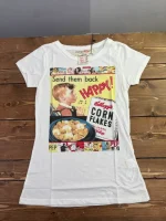 تیشرت زنانه سفید طرح Kellogg's Corn Flakes - تصویر 2