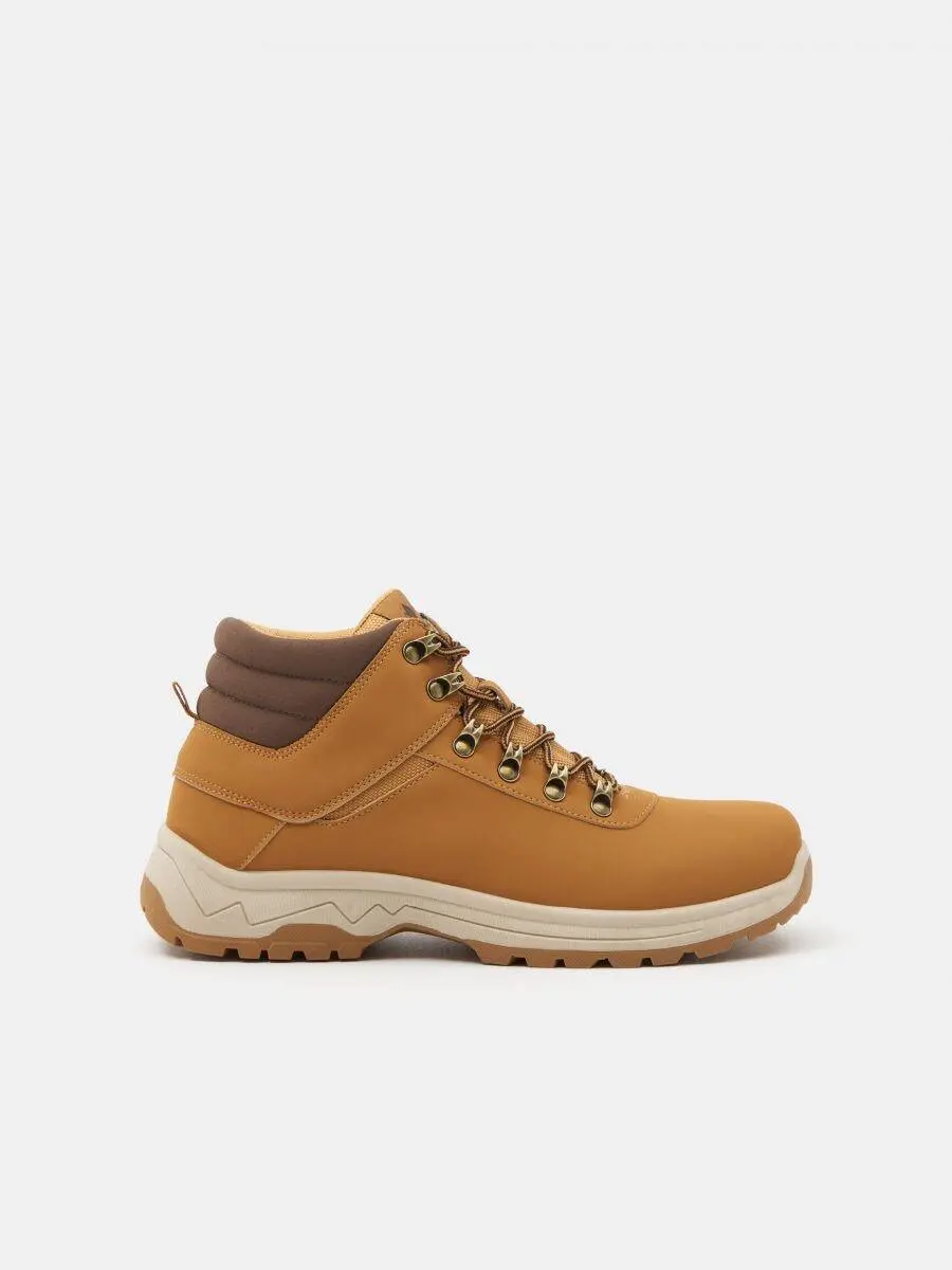 Caramel brown trapper boots نیم بوت تراپر قهوه ای کاراملی