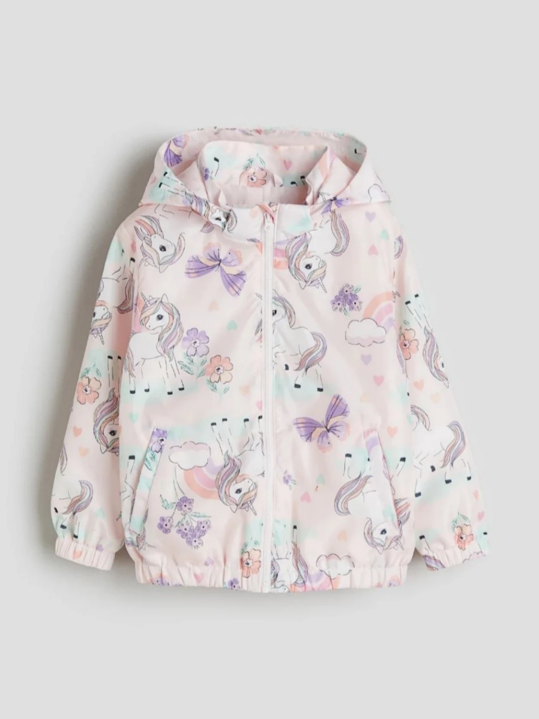 Children's unicorn print raincoat بارونی بچگانه طرح اسب تک شاخ