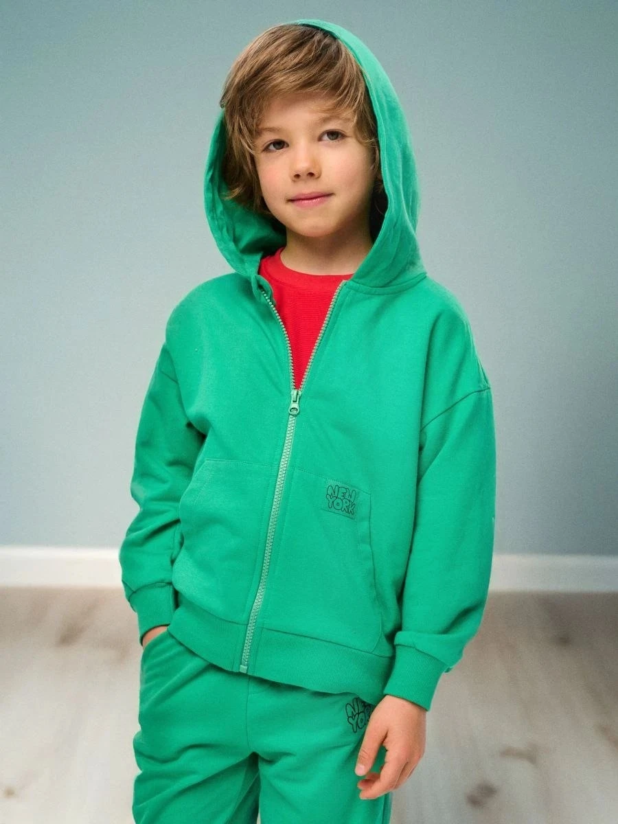 Green children's sweatshirt سویشرت بچگانه سبز - تصویر 1
