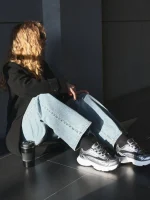 کفش زنانه اسپرت نقرهای - تصویر 3