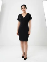 پیراهن میدی یقه چپ‌وراستی