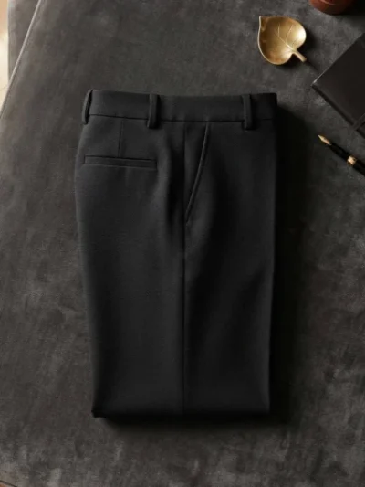 شلوار پارچه‌ای کلاسیک زنانه مشکی - Image 2