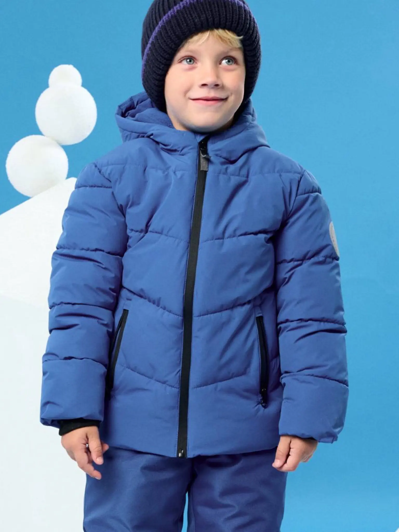 Professional blue children's jacket کاپشن حرفه ای بچگانه آبی