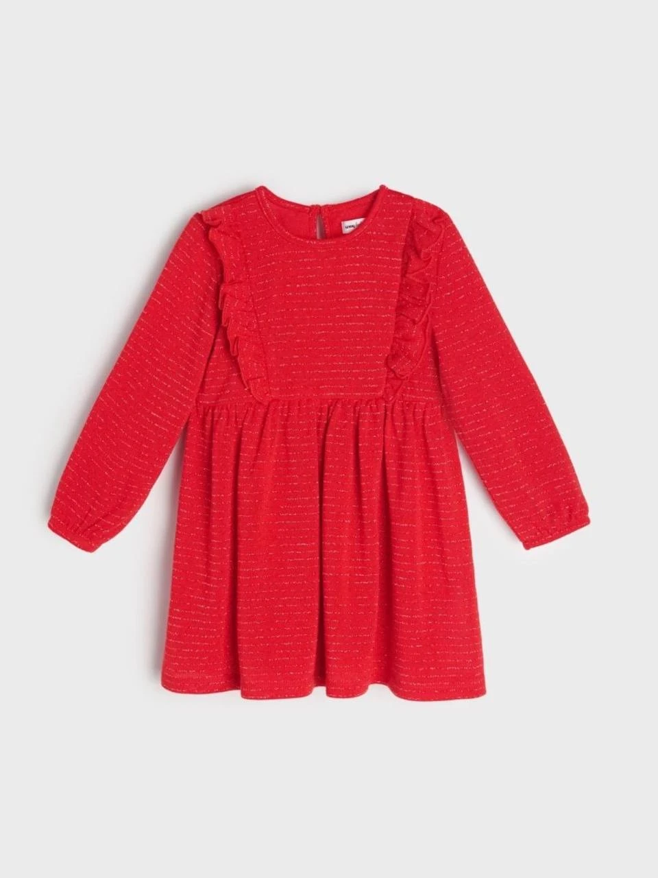 Red autumn pinafore dress for girls سارافون پاییزه قرمز بچگانه