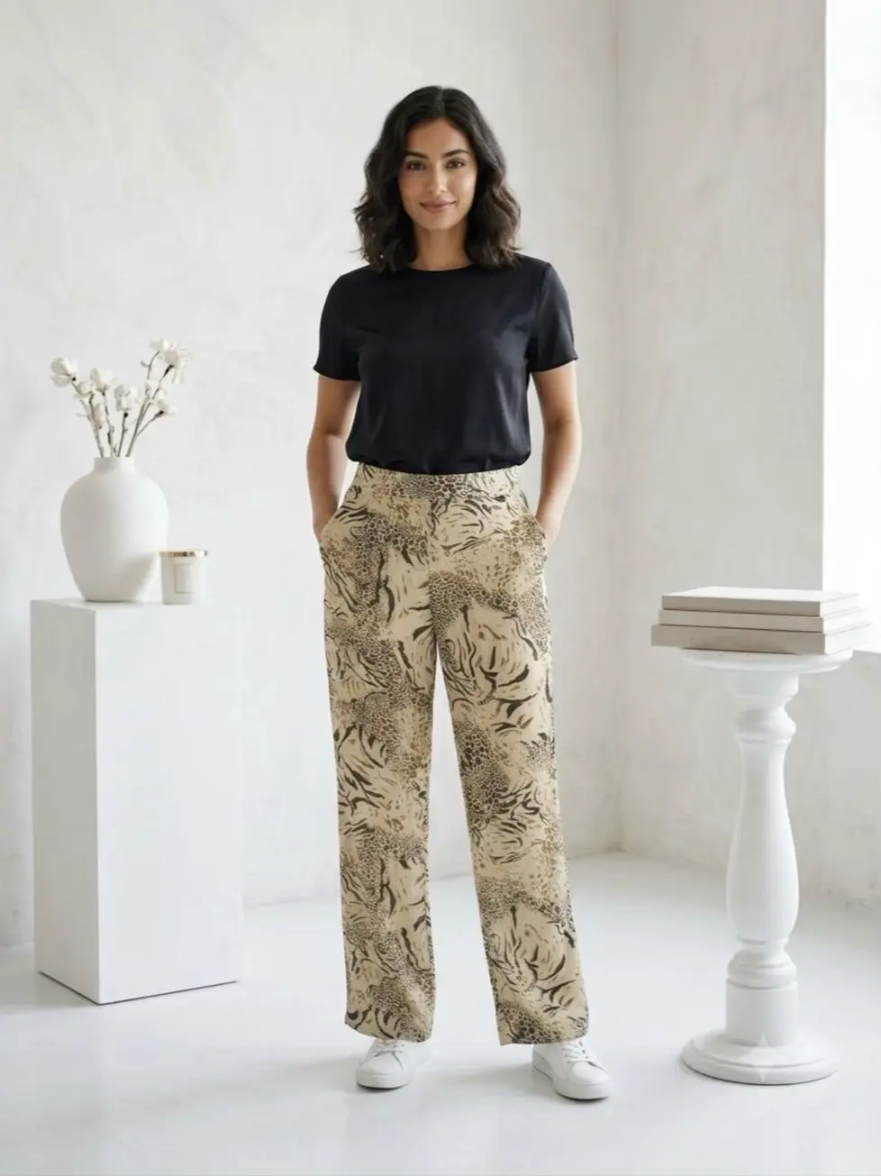 Silk crepe trousers شلوار کرپ حریر