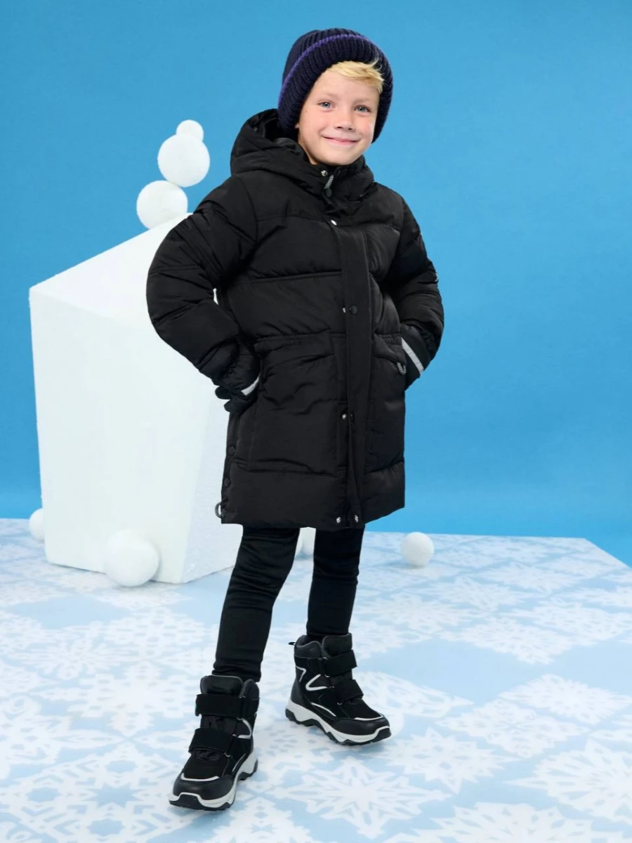 Sinsay Black Children's Parka کاپشن بچگانه اور مشکی سین سِی - تصویر 1