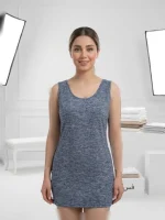 پیراهن ویسکوز لنین ابی ملانژ کاپشه