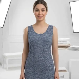 پیراهن ویسکوز لنین ابی ملانژ کاپشه