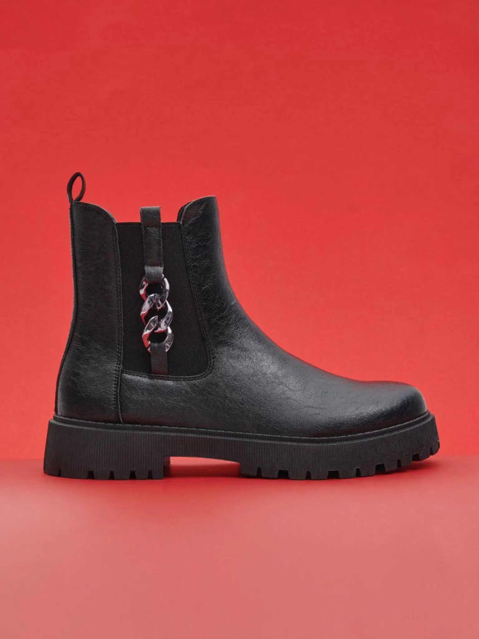 Women's black casual ankle boots-1 نیم بوت زنانه مشکی کژوال