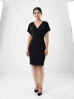 پیراهن میدی یقه چپ‌وراستی