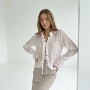شومیز رویه حریر صورتی زارا