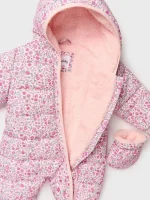 سرهم کاپشنی + دستکش بچگانه گل گلی - Image 3