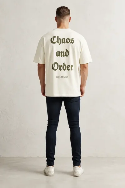 تی‌شرت مردانه اسپرت طرح Chaos and Order