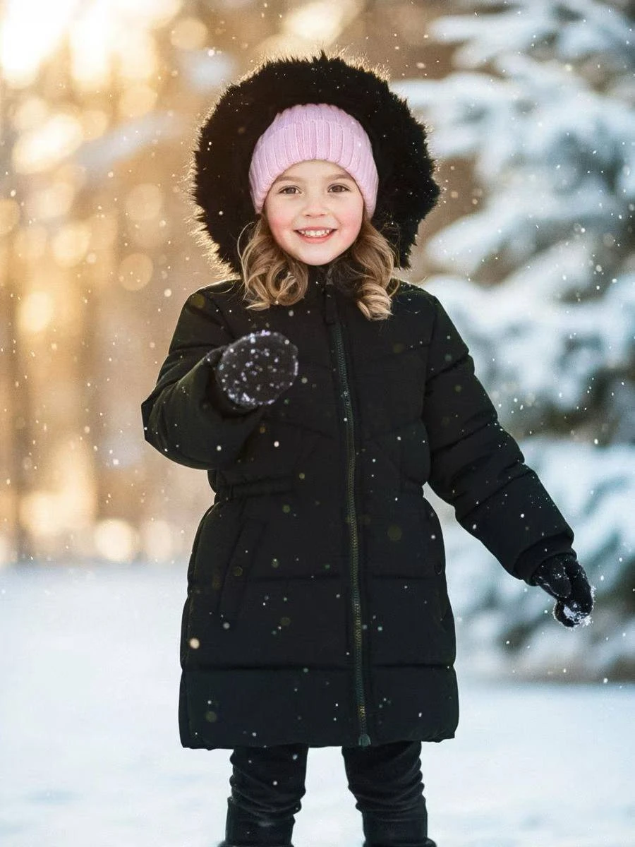 Black children's jacket کاپشن اور بچگانه مشکی
