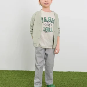 شلوار پارچه ای نقره ای بچگانه