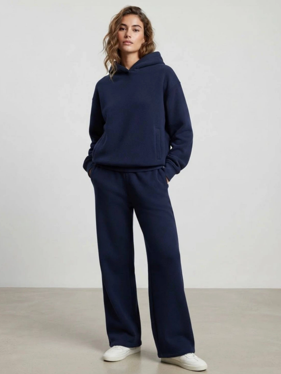 Dark navy hoodie and pants set ست هودی و شلوار سرمه ای تیره - تصویر 1