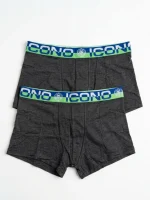 شورت باکسر مردانه نخی طرح اسپرت ICONO