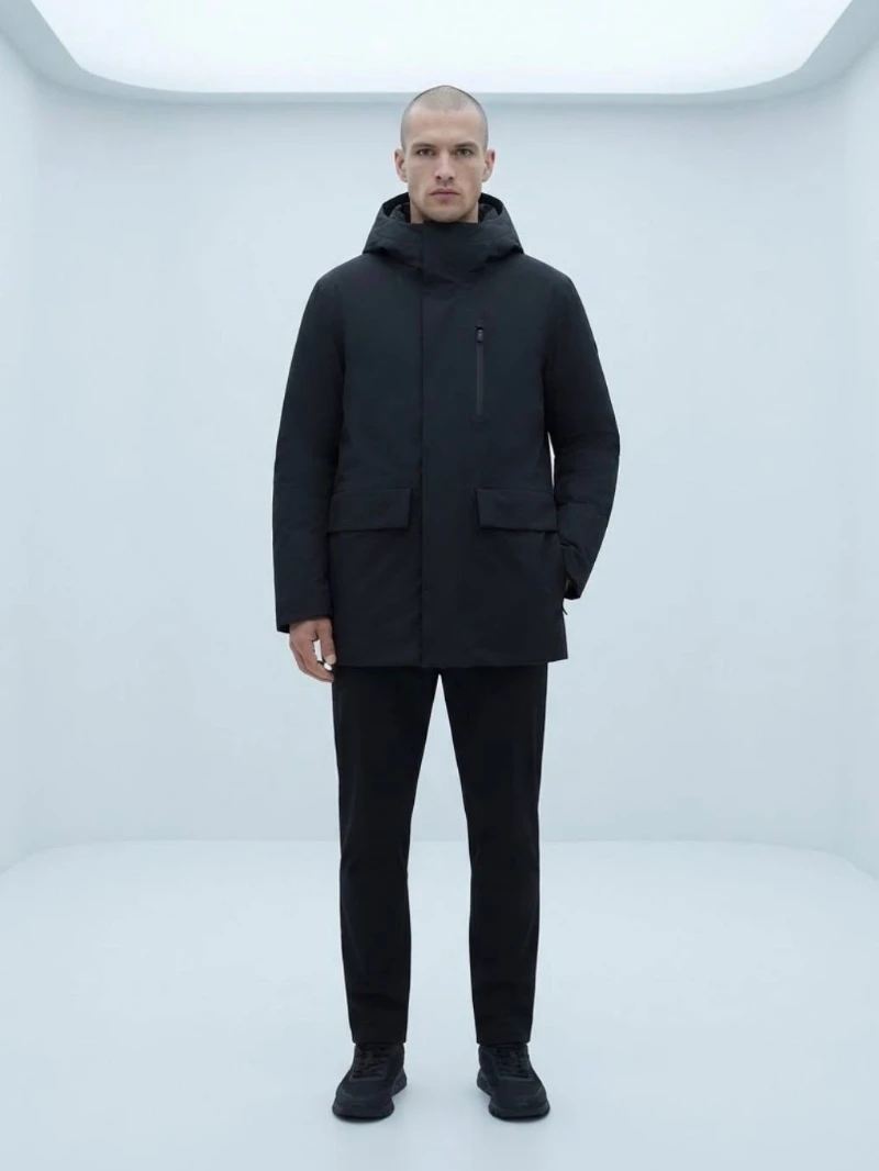 Minimalist black jacket کاپشن مشکی مینیمال - تصویر 1