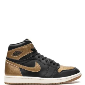 کتونی نایک مدلNIKE Jordan 1 طلایی و مشکی 071