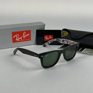 عینک مشکی داخل سفید rayban rb-2140