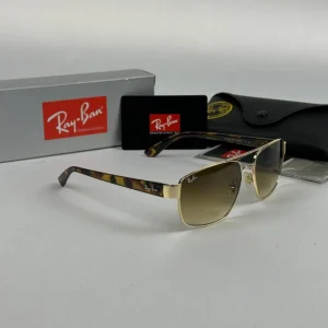 عینک طلایی قهوه ای پلنگی rayban rb-3663