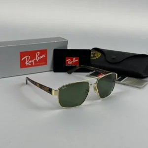 عینک سبز دسته پلنگی rayban rb-3663