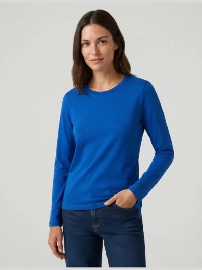 بلوز آبی کاربنی زنانه Benetton - Image 2
