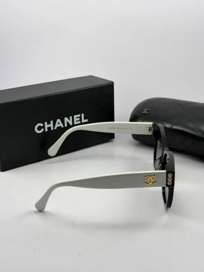 عینک شنل بلک وایت chanel-5482 h - Image 3