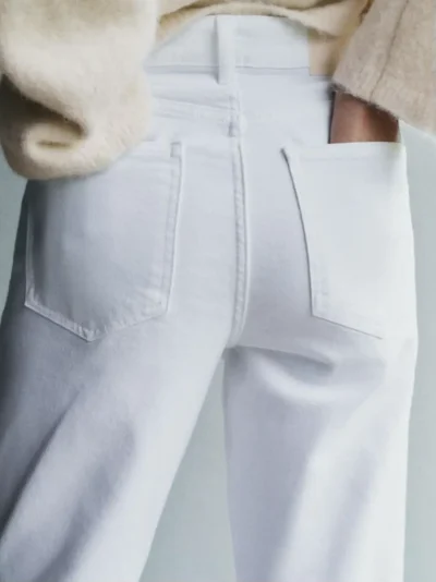 شلوار جین وایدلگ لبه ریش|zara - Image 4