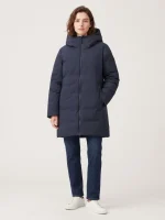 کاپشن سورمه ای تیره زنانه uniqlo - تصویر 2