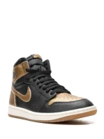 کتونی نایک مدلNIKE Jordan 1 طلایی و مشکی 071 - تصویر 3