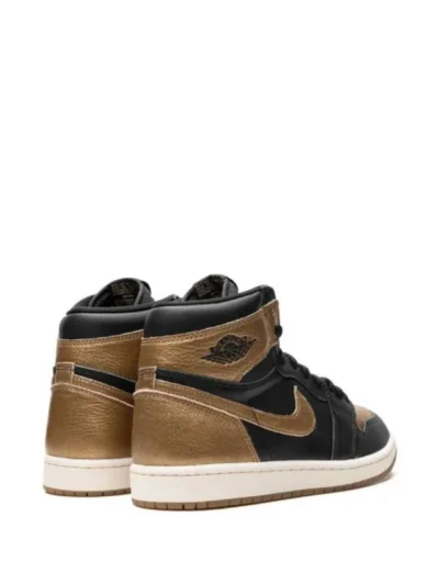کتونی نایک مدلNIKE Jordan 1 طلایی و مشکی 071 - تصویر 4