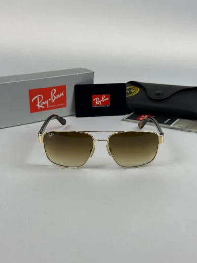 عینک طلایی قهوه ای پلنگی rayban rb-3663 - Image 4