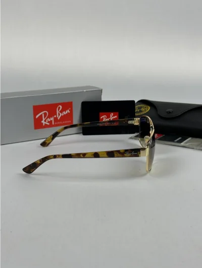 عینک طلایی قهوه ای پلنگی rayban rb-3663 - Image 2